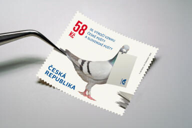 Poštovní aršík ke 30. výročí vzniku České a Slovenské pošty